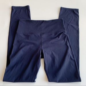 Athleta Rib Skinny Leg Pant Leggings Navy Size Med